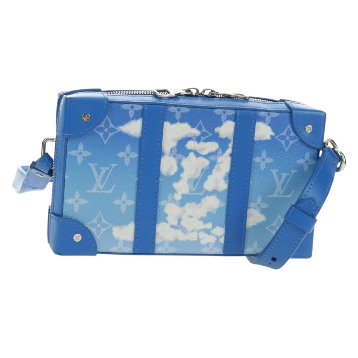 LOUIS VUITTON Monogram Clouds Soft Trunk Wallet Blue LV Auth 189125M