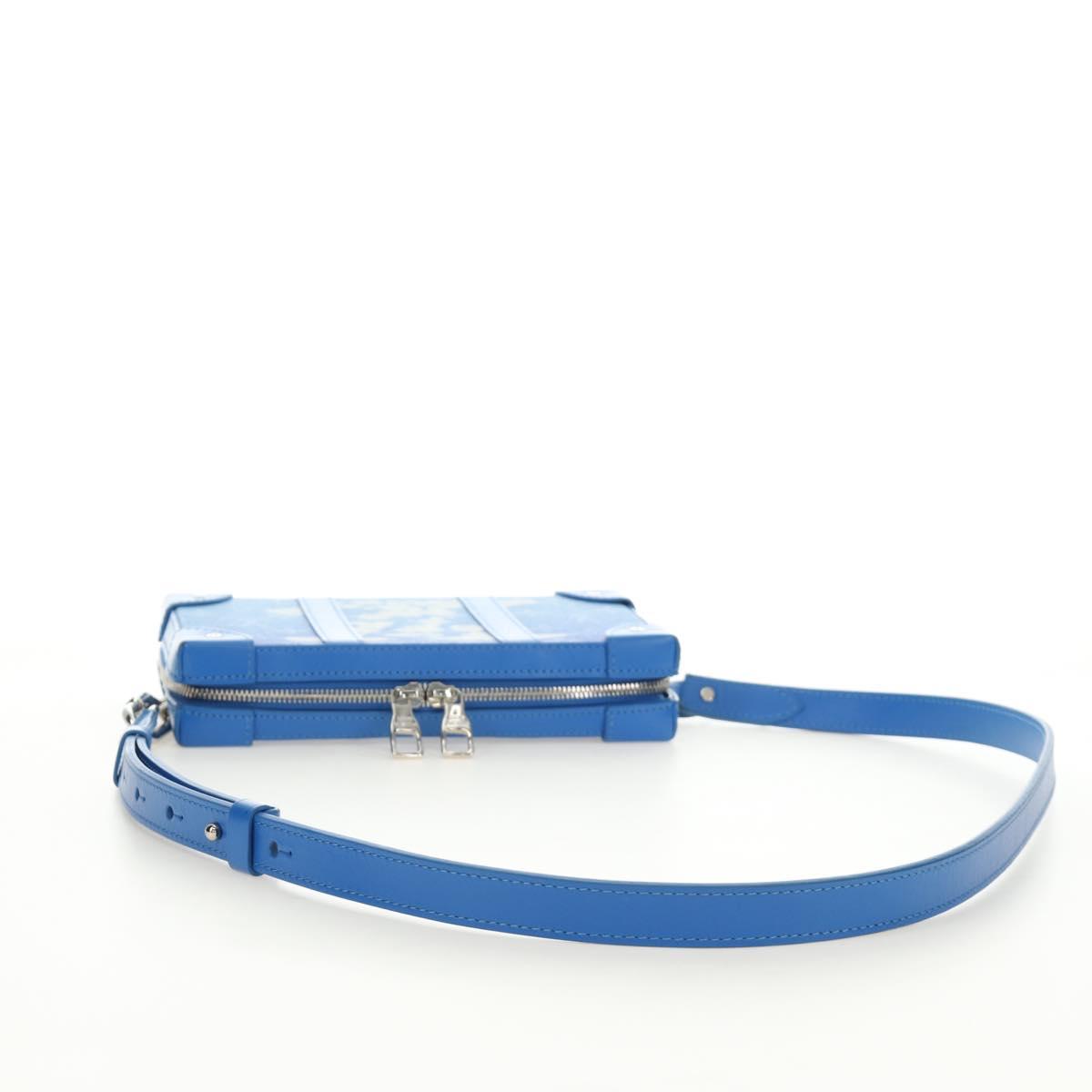 LOUIS VUITTON Monogram Clouds Soft Trunk Wallet Blue LV Auth 189125M