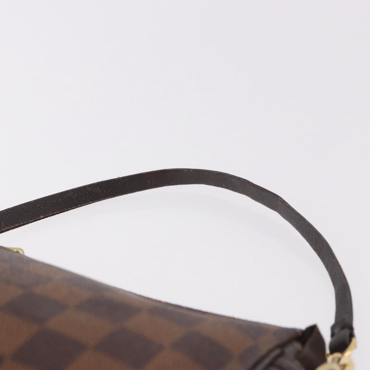 LOUIS VUITTON Damier Ebene Trousse Make Up Pouch N51982 LV Auth 189142