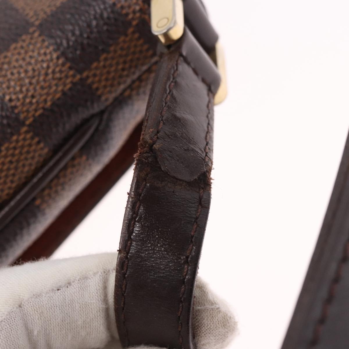LOUIS VUITTON Damier Ebene Musette Tango Long Shoulder Bag N51301 LV Auth 189143