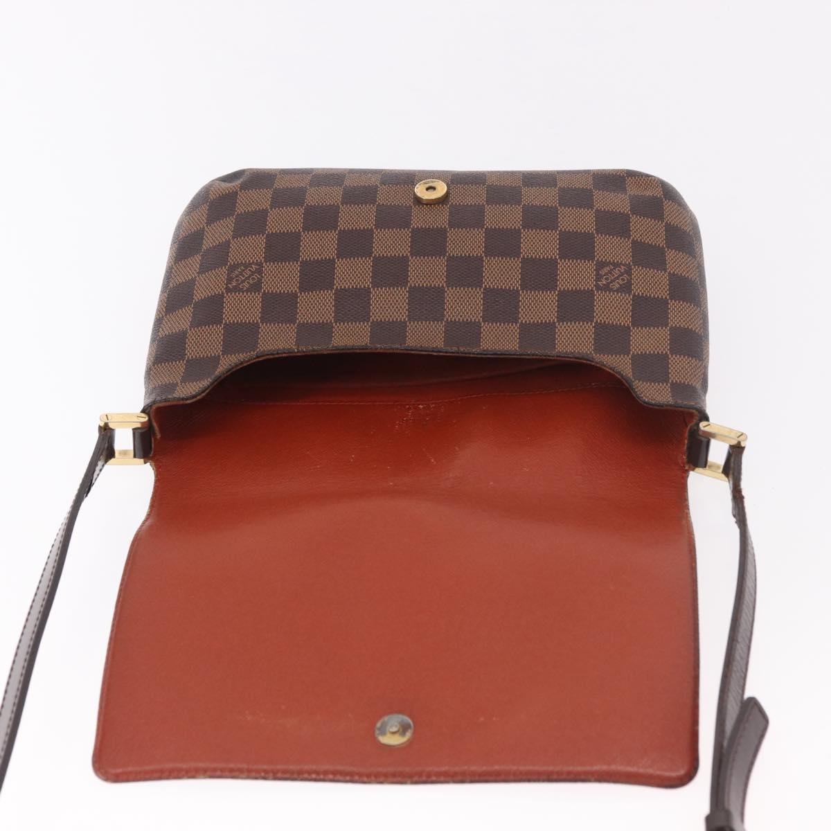 LOUIS VUITTON Damier Ebene Musette Tango Long Shoulder Bag N51301 LV Auth 189143