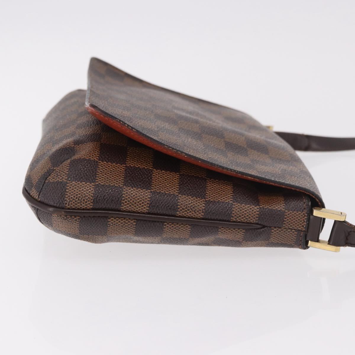 LOUIS VUITTON Damier Ebene Musette Tango Long Shoulder Bag N51301 LV Auth 189143
