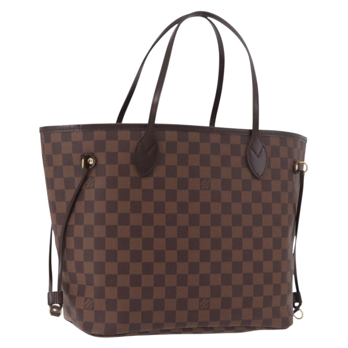 LOUIS VUITTON Damier Ebene Neverfull MM Tote Bag N51105 LV Auth 189144V
