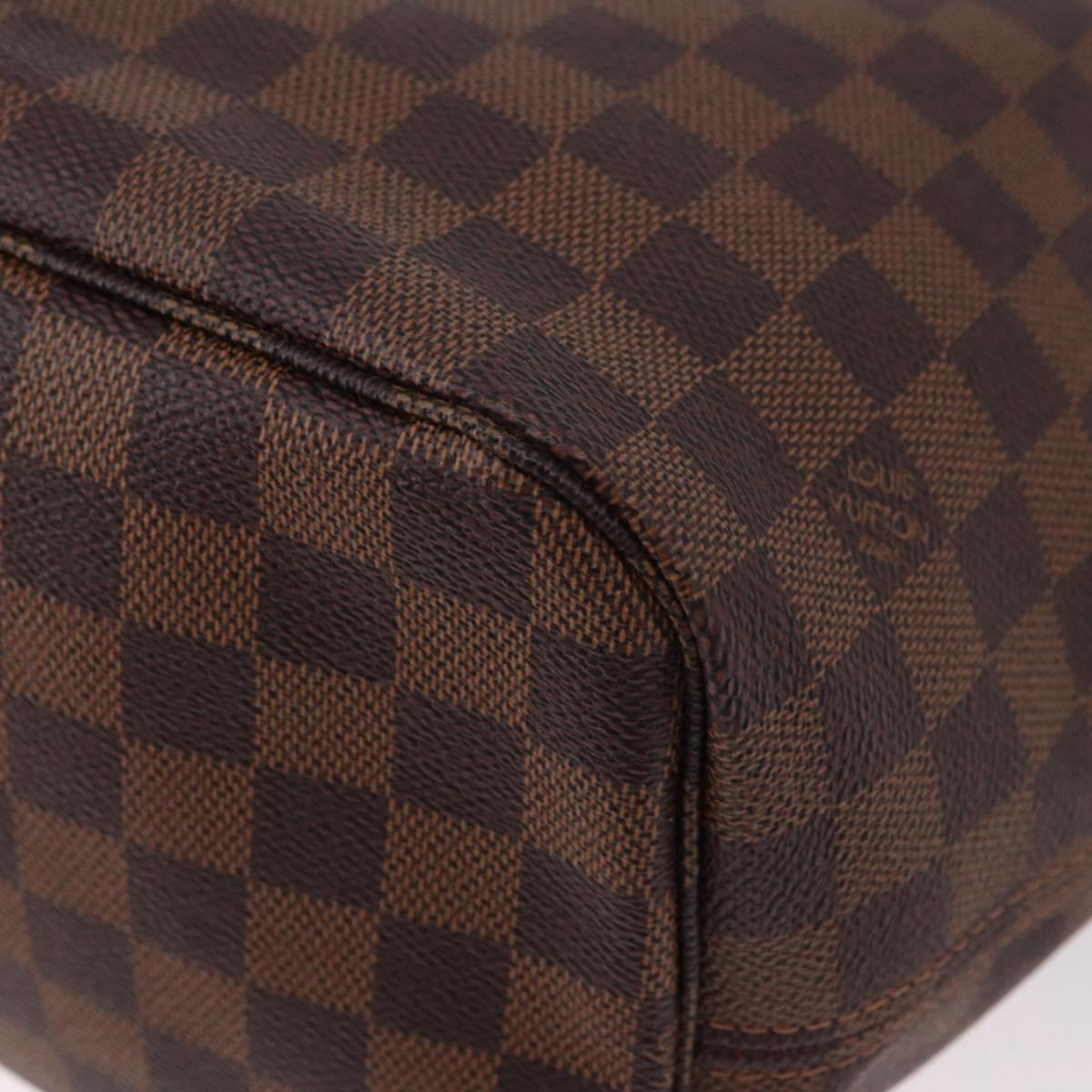 LOUIS VUITTON Damier Ebene Neverfull MM Tote Bag N51105 LV Auth 189144V