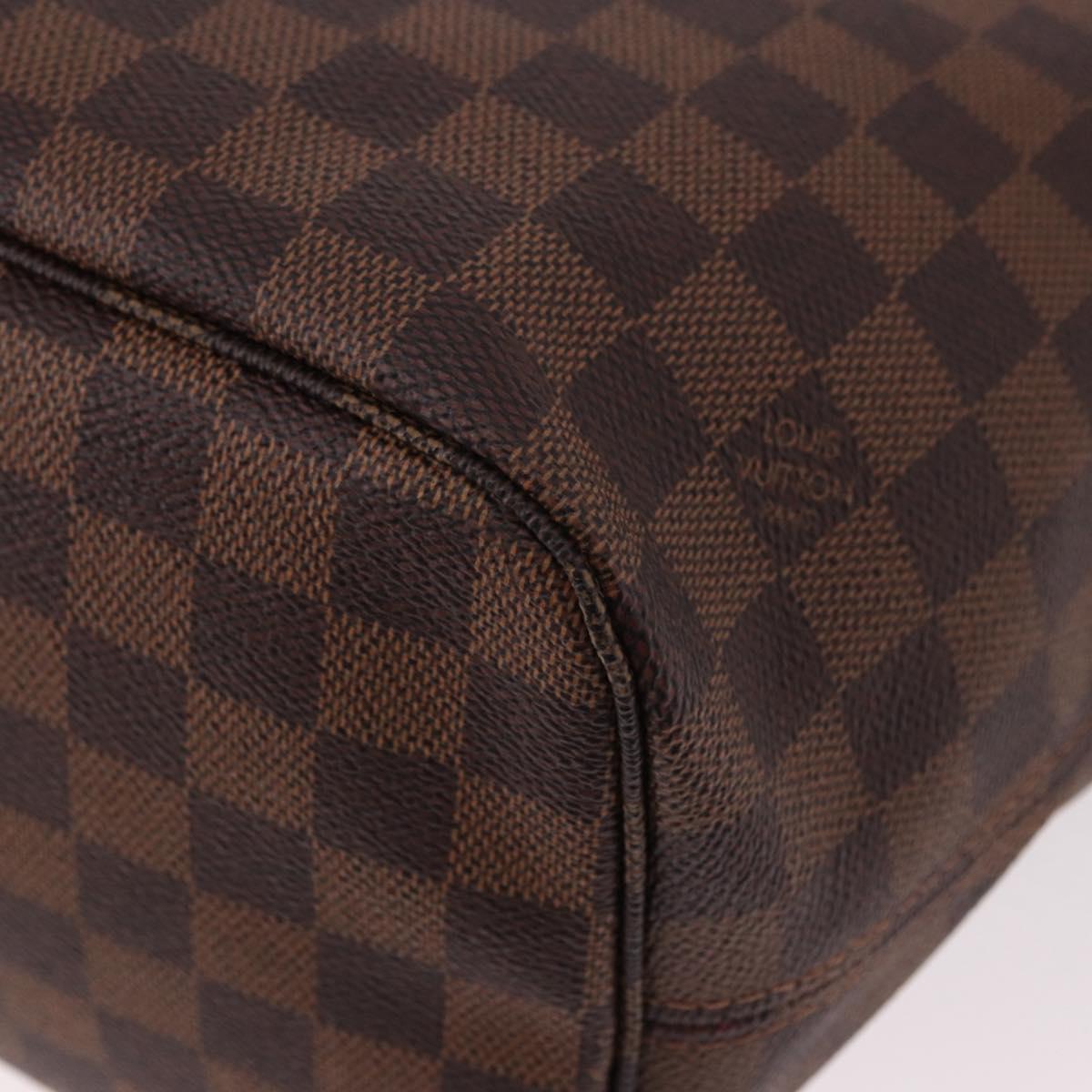 LOUIS VUITTON Damier Ebene Neverfull MM Tote Bag N51105 LV Auth 189144V