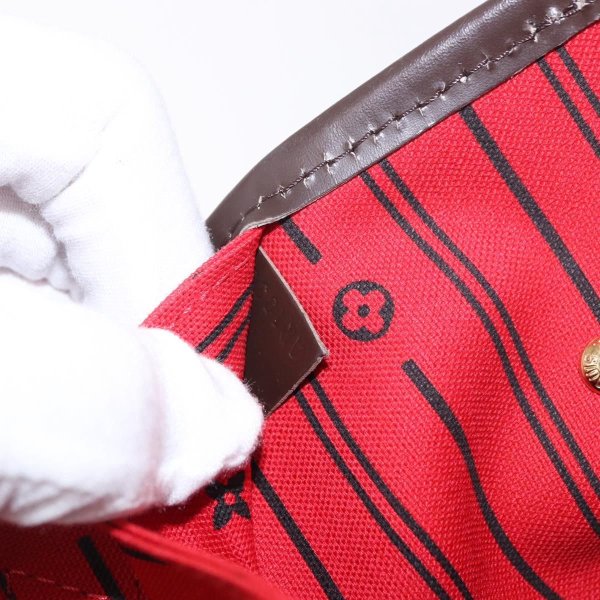 LOUIS VUITTON Damier Ebene Neverfull MM Tote Bag N51105 LV Auth 189144V