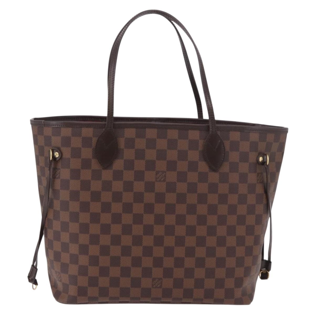 LOUIS VUITTON Damier Ebene Neverfull MM Tote Bag N51105 LV Auth 189144V