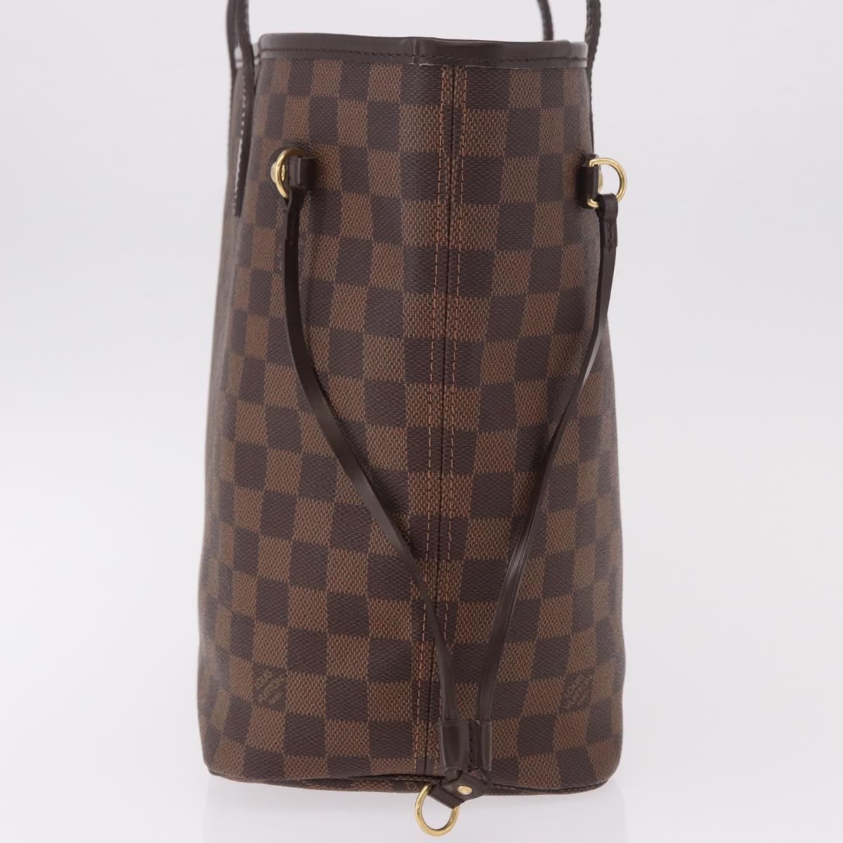 LOUIS VUITTON Damier Ebene Neverfull MM Tote Bag N51105 LV Auth 189144V