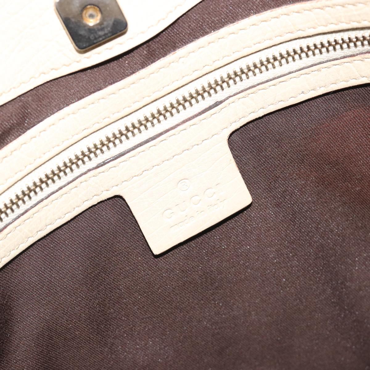GUCCI GG Canvas Horsebit Shoulder Bag Beige 137388 Auth 189146V