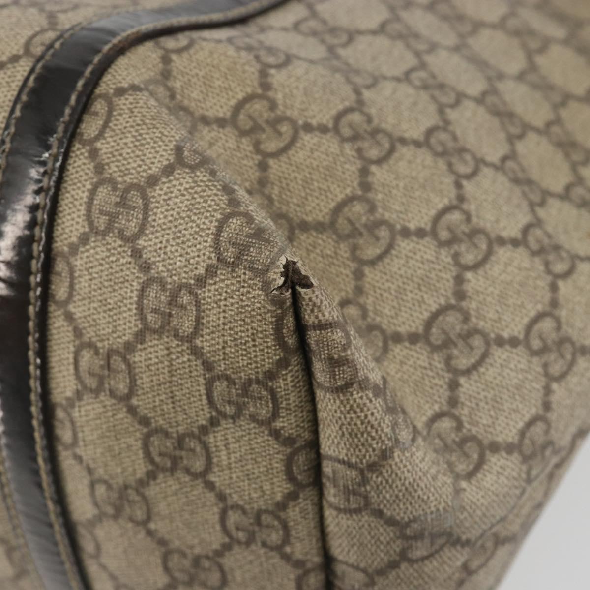 GUCCI GG Supreme Tote Bag PVC Beige Gold 197953 Auth 189151