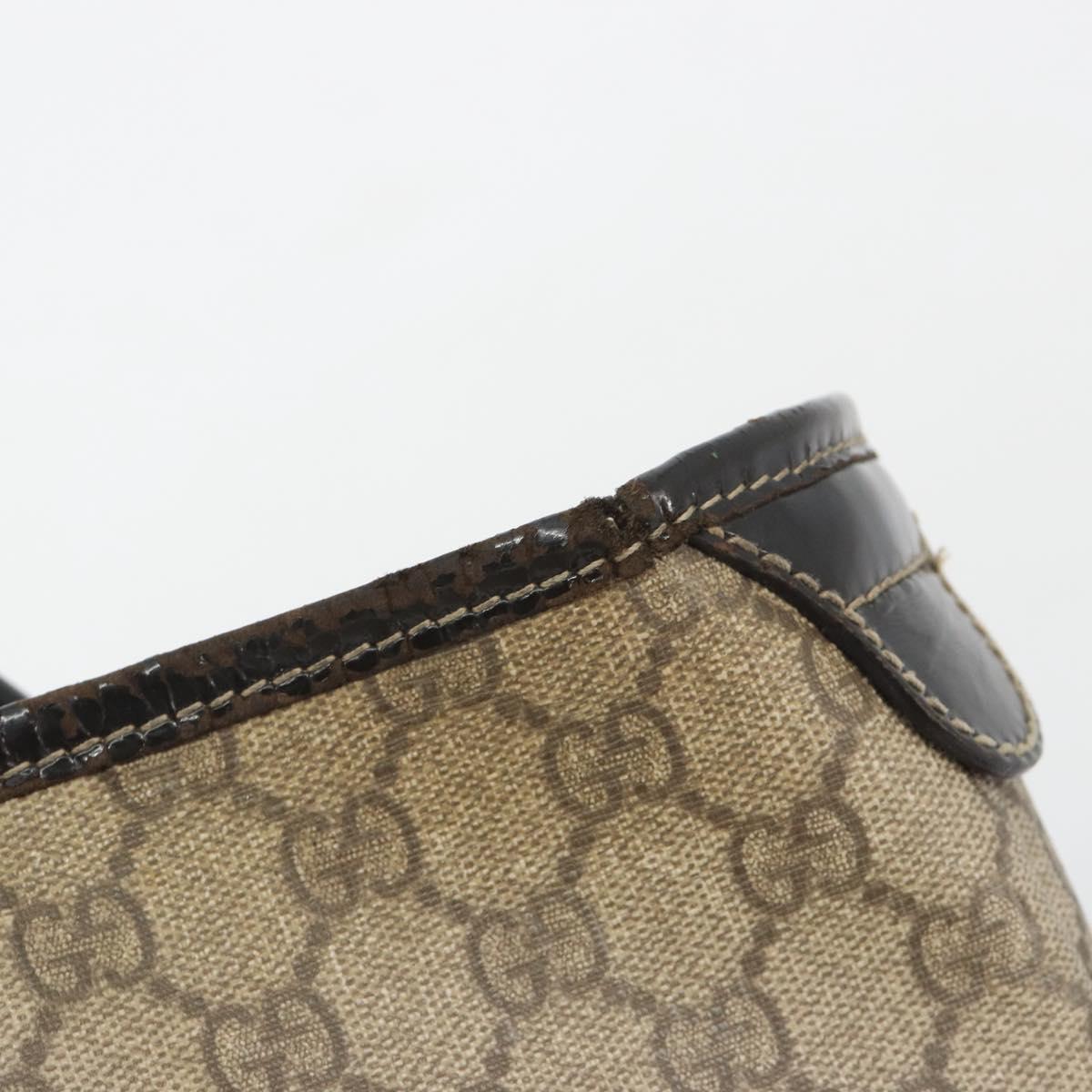GUCCI GG Supreme Tote Bag PVC Beige Gold 197953 Auth 189151