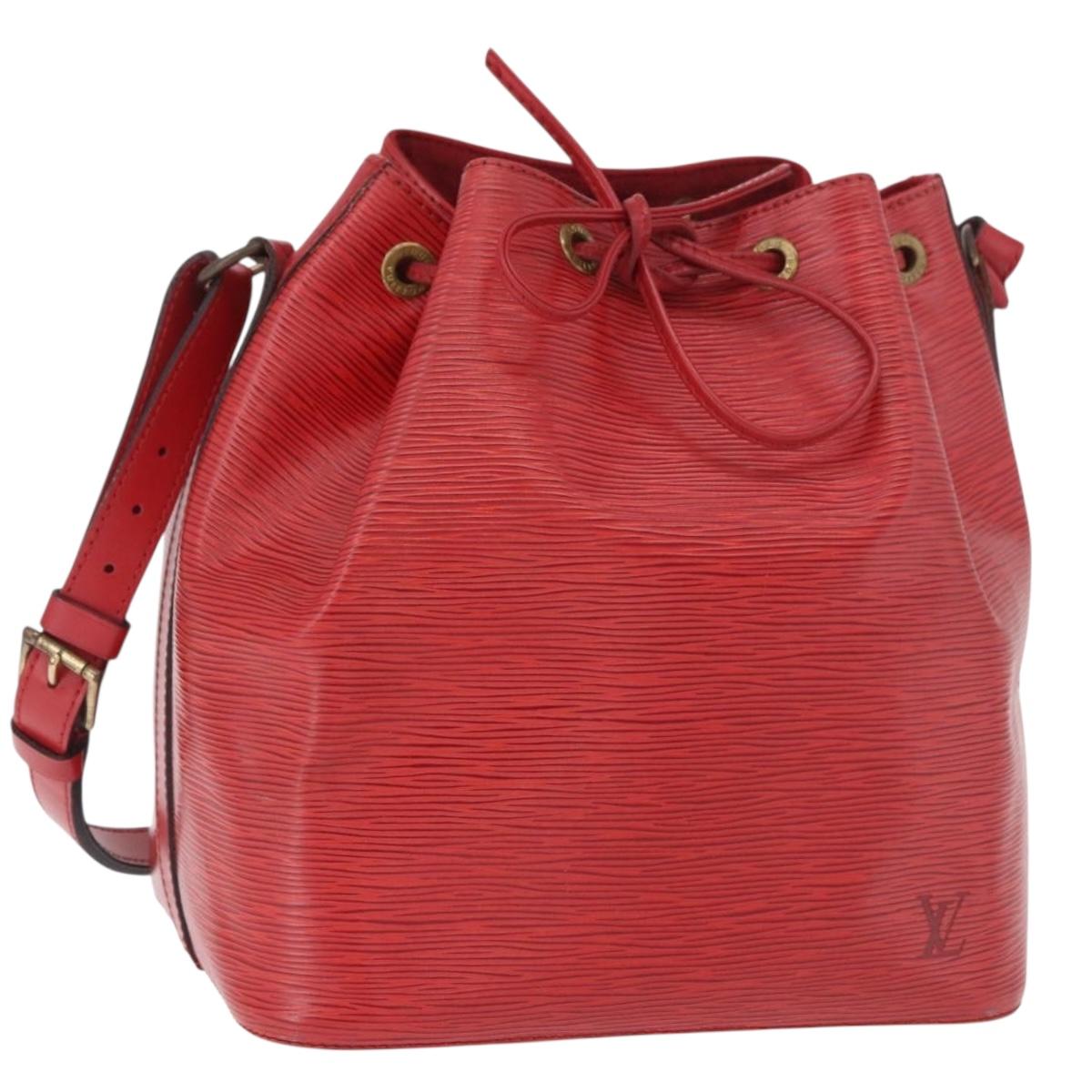 LOUIS VUITTON Epi Petit Noe Shoulder Bag Red M44107 LV Auth 189153