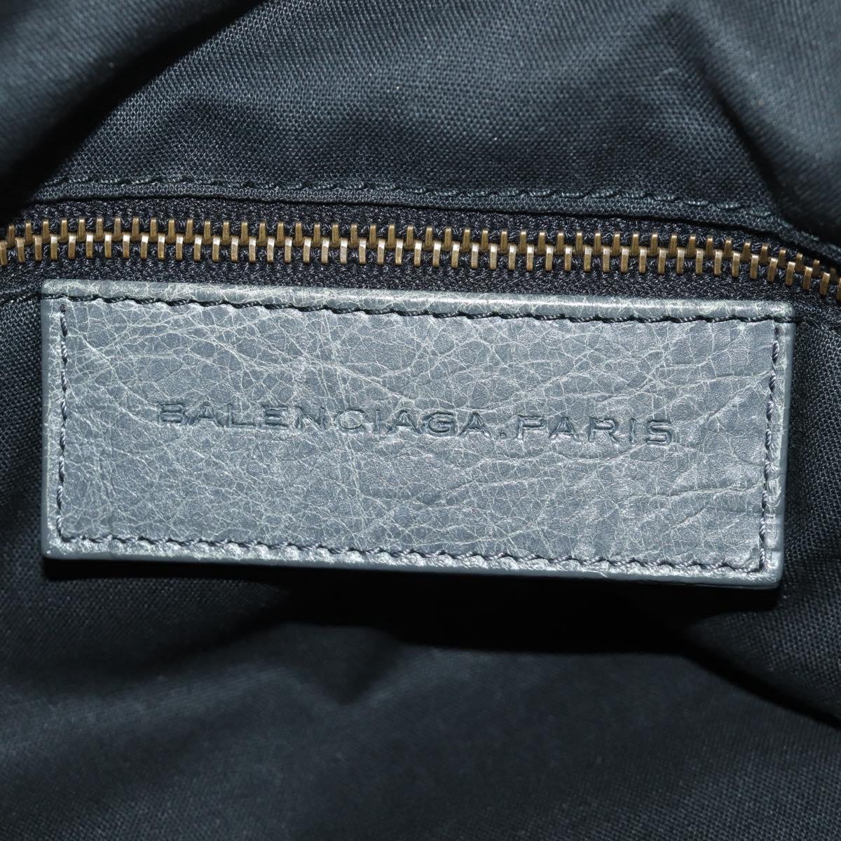 BALENCIAGA The Town Hand Bag Leather 2way Gray 240579 Auth 189158SAM