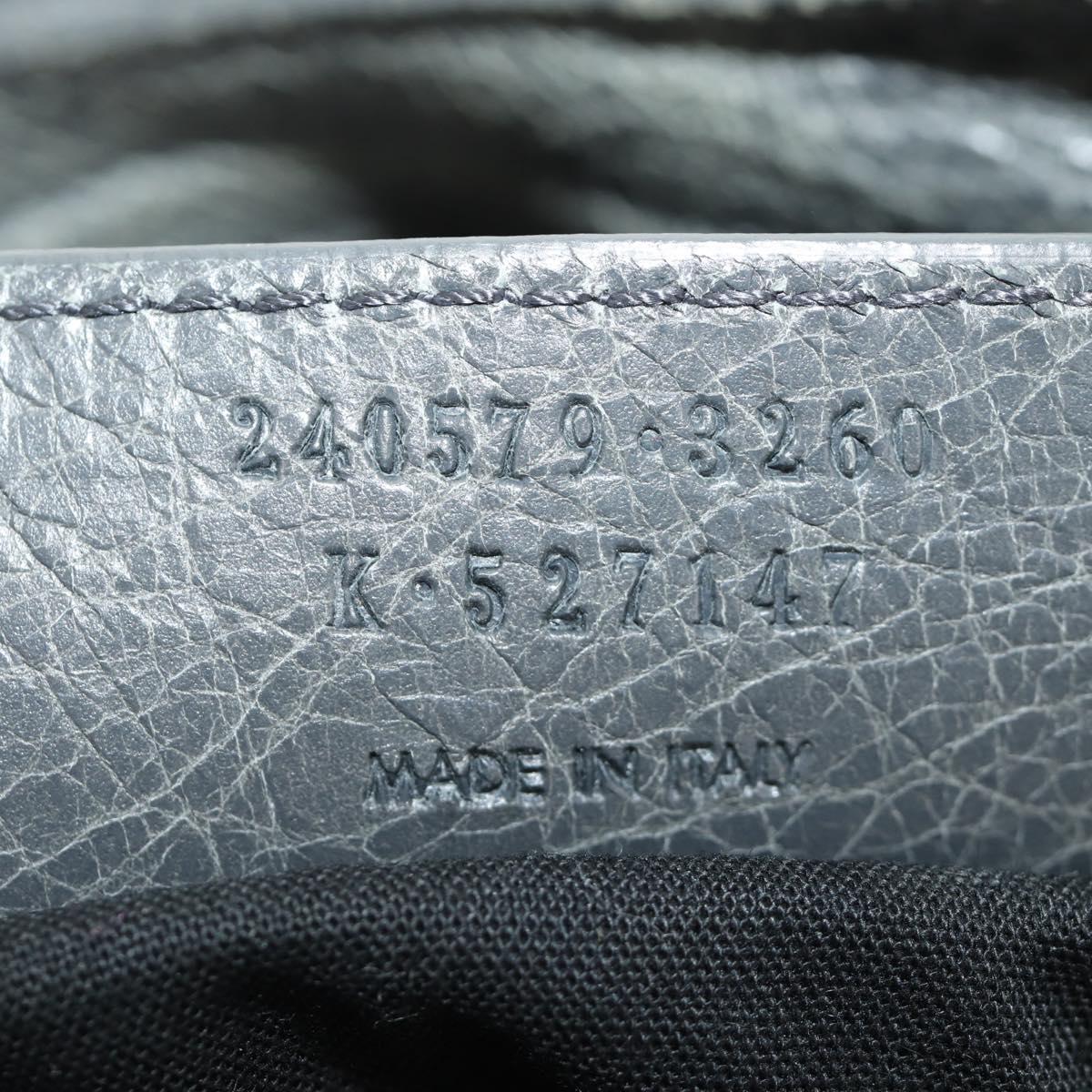 BALENCIAGA The Town Hand Bag Leather 2way Gray 240579 Auth 189158SAM
