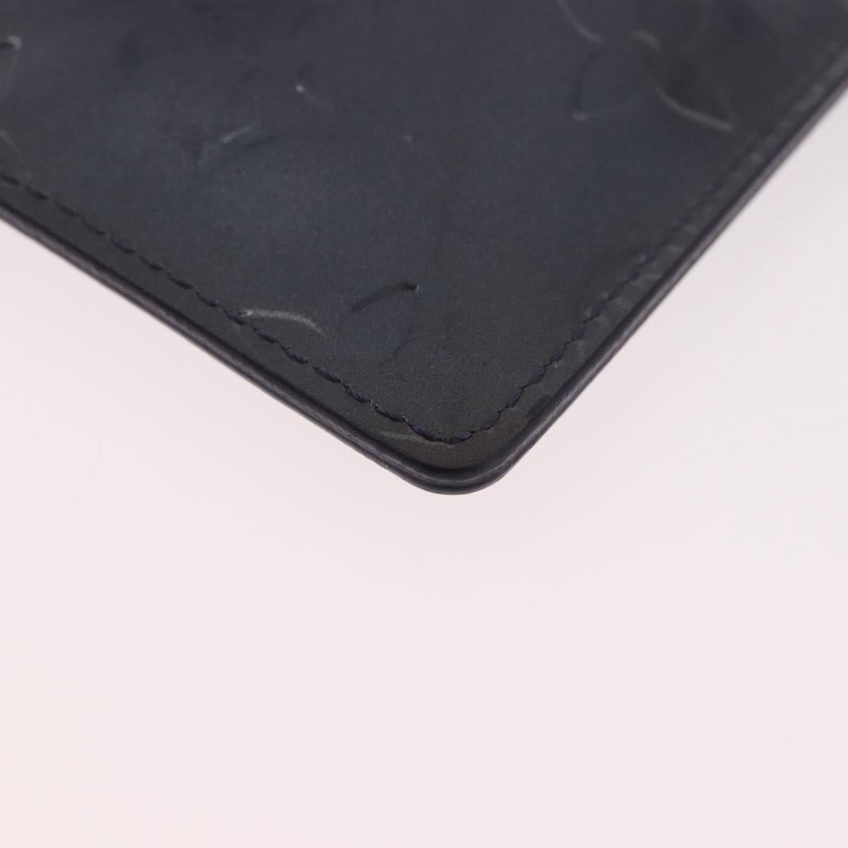 LOUIS VUITTON Vernis Pochette cree Coin Purse Indigo M91347 LV Auth 189160A