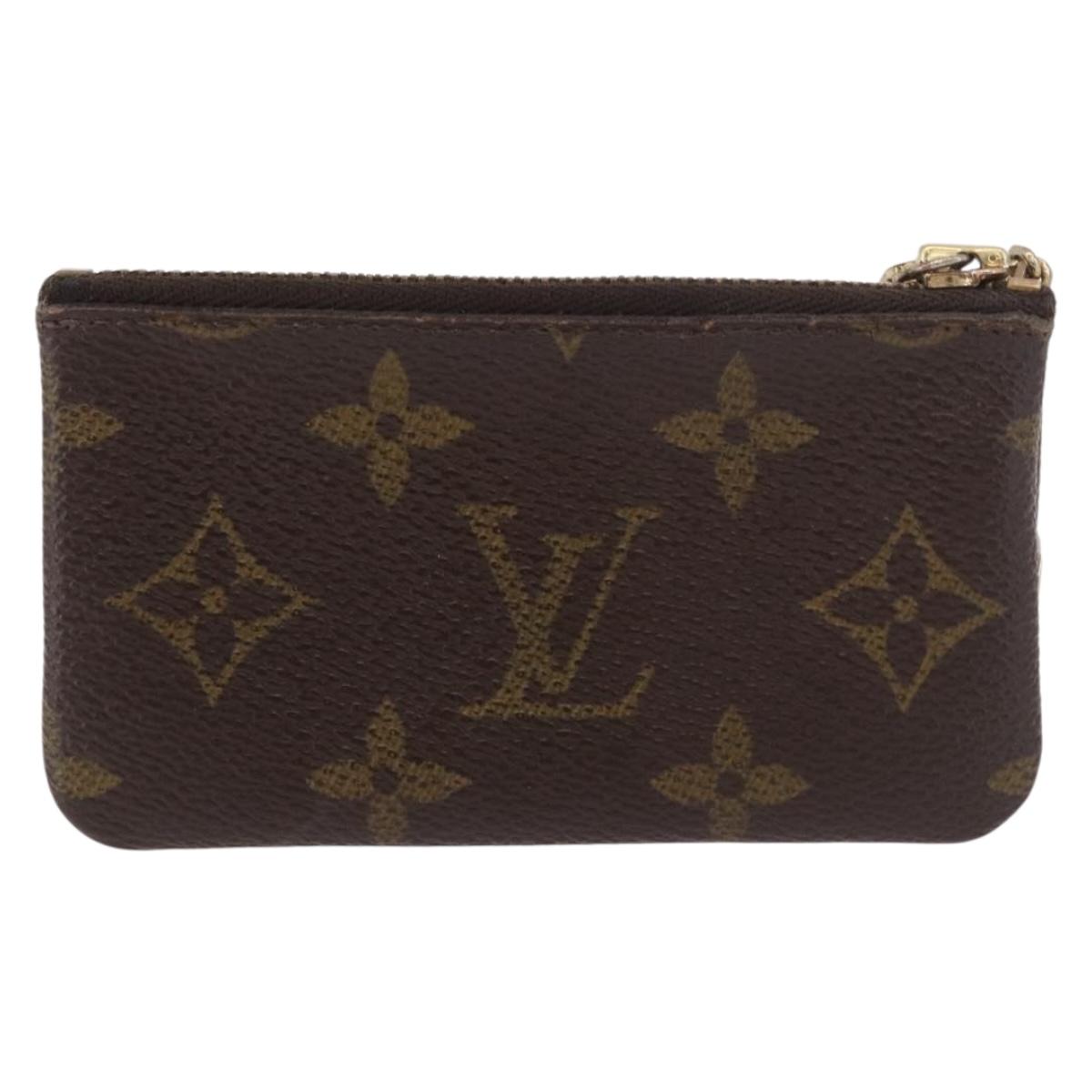 LOUIS VUITTON Monogram Pochette Cles Coin Purse M62650 LV Auth 189161