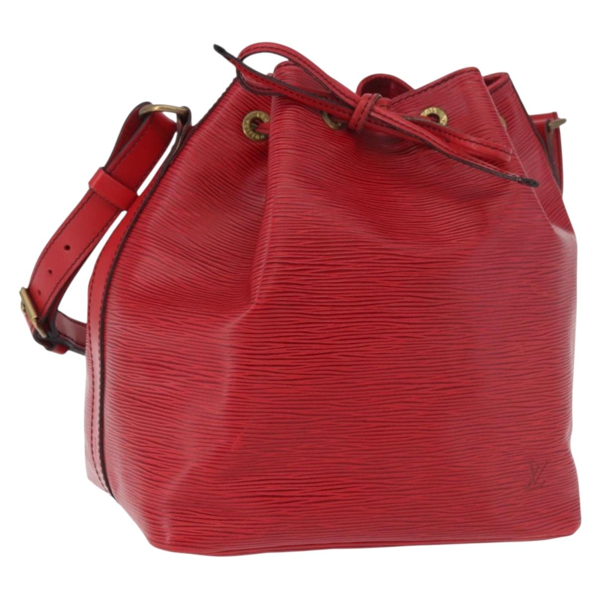 LOUIS VUITTON Epi Petit Noe Shoulder Bag Red M44107 LV Auth 189163