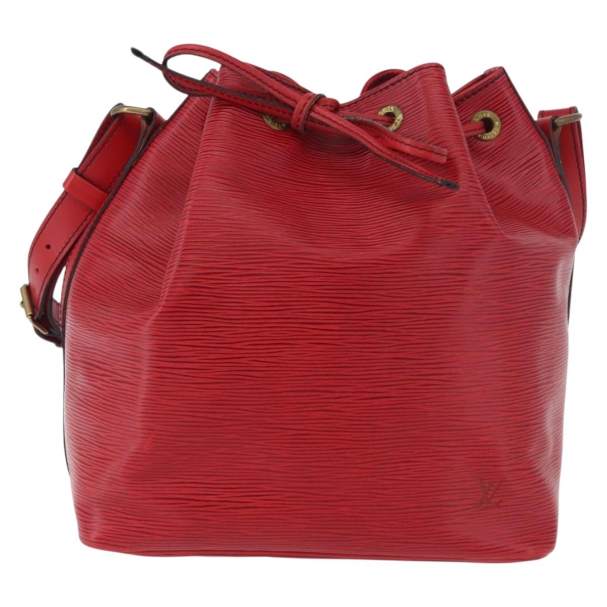 LOUIS VUITTON Epi Petit Noe Shoulder Bag Red M44107 LV Auth 189163