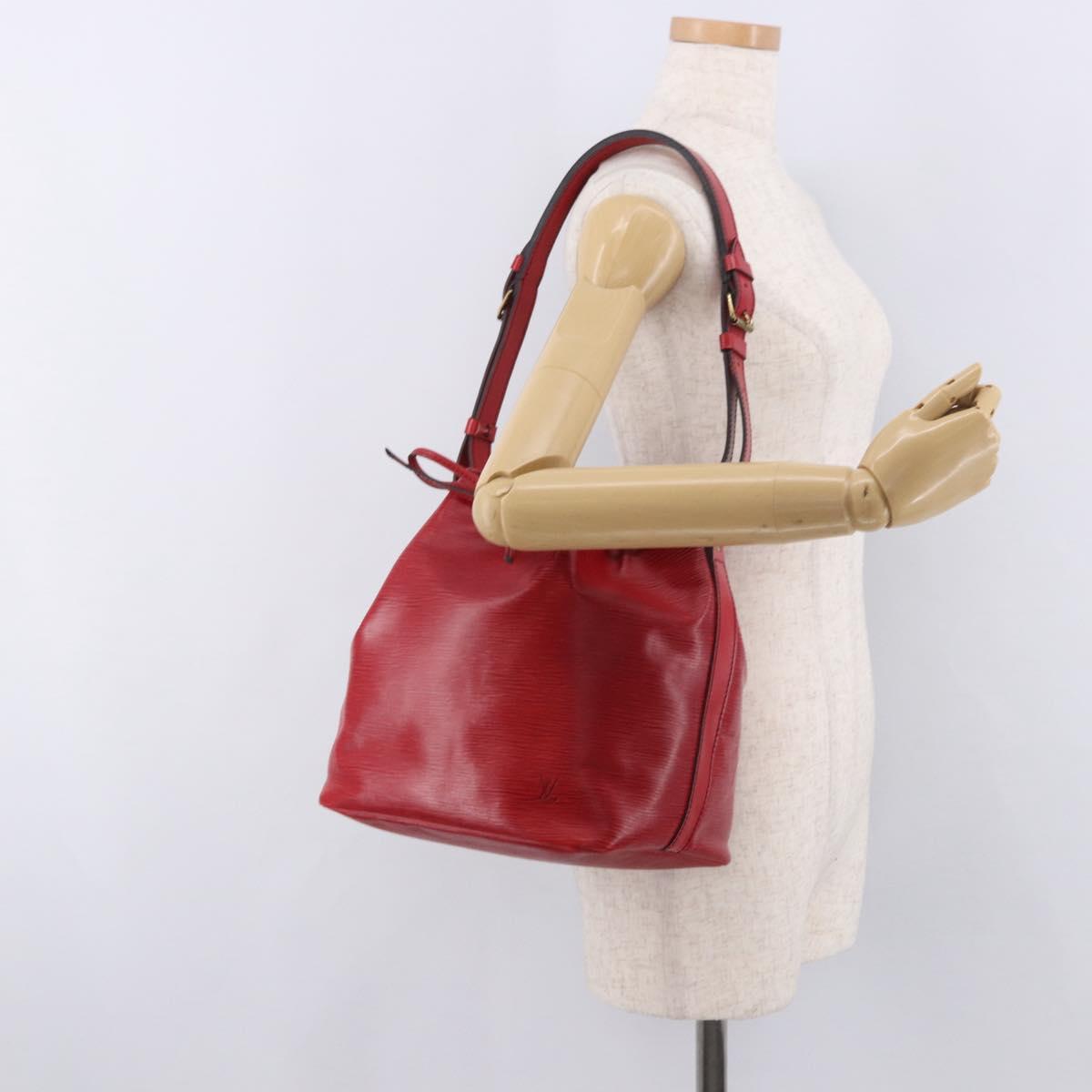 LOUIS VUITTON Epi Petit Noe Shoulder Bag Red M44107 LV Auth 189163
