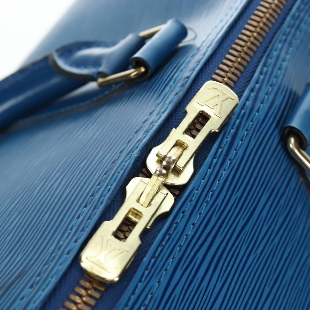 LOUIS VUITTON Epi Keepall 50 Boston Bag Blue M42965 LV Auth 189165V