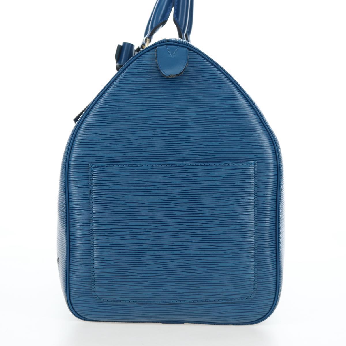 LOUIS VUITTON Epi Keepall 50 Boston Bag Blue M42965 LV Auth 189165V