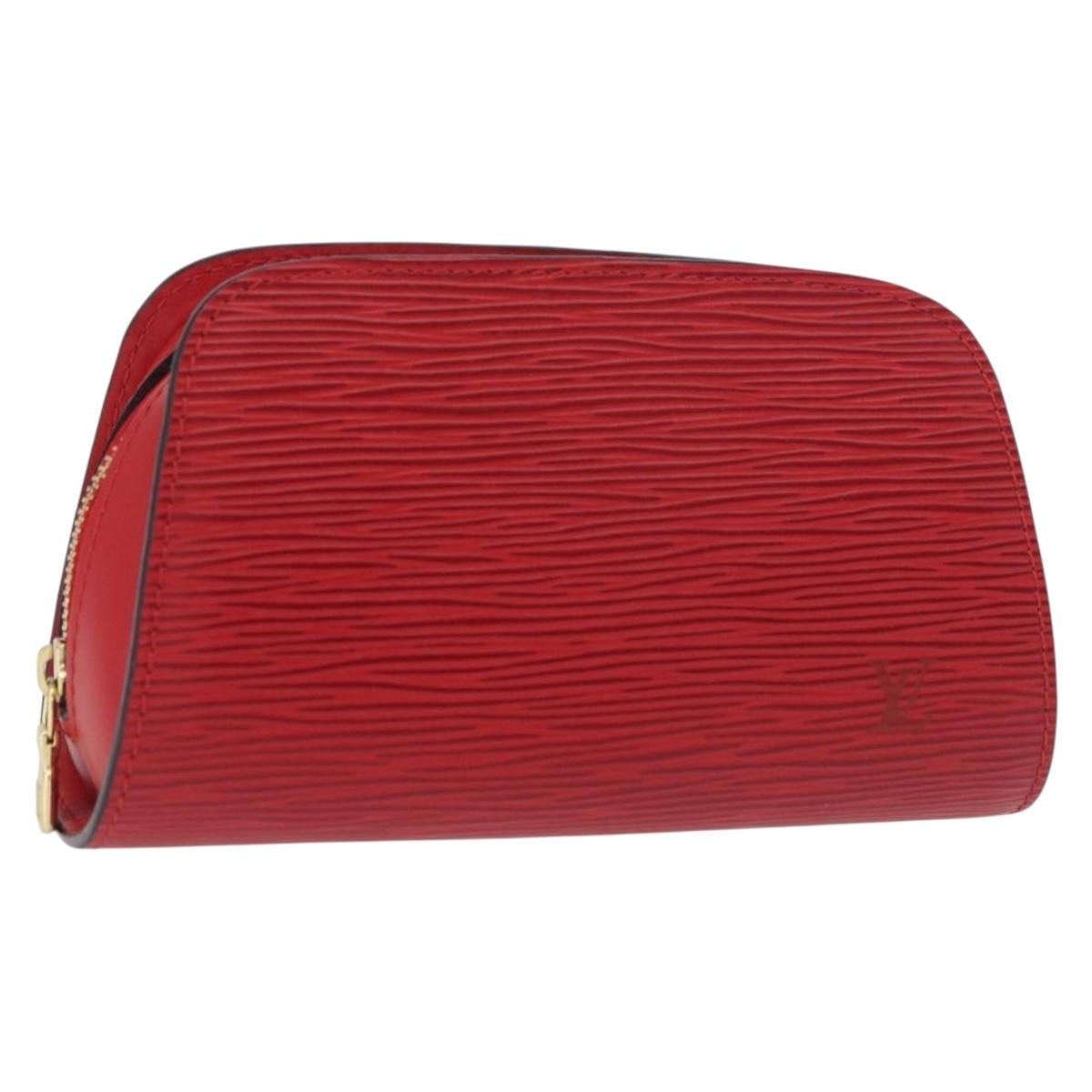 LOUIS VUITTON Epi Dauphine PM Pouch Red M48447 LV Auth 189167