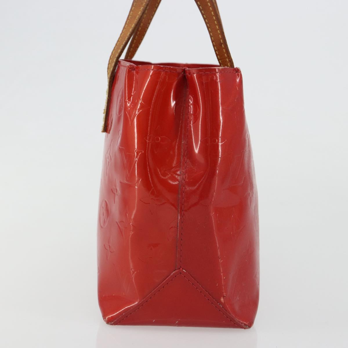 LOUIS VUITTON Monogram Vernis Reade PM Hand Bag Rouge M91088 LV Auth 189168
