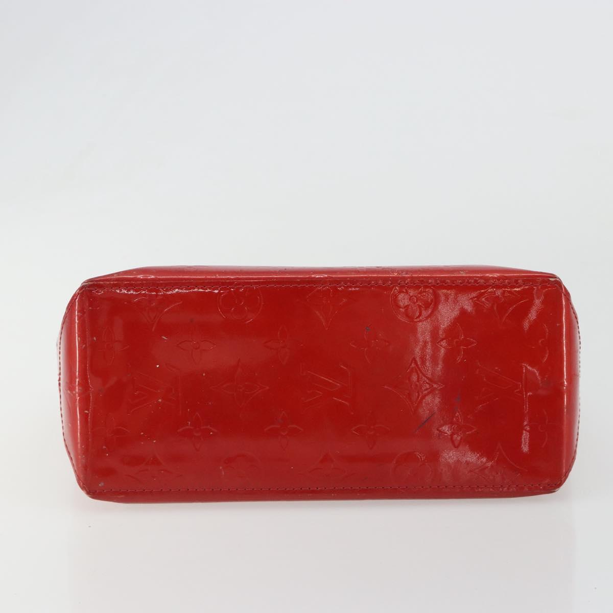 LOUIS VUITTON Monogram Vernis Reade PM Hand Bag Rouge M91088 LV Auth 189168
