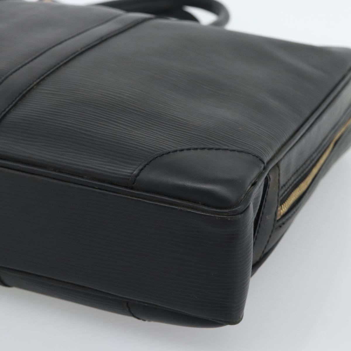 LOUIS VUITTON Epi Porte Documents Voyage Business Bag Black M54472 Auth 189171