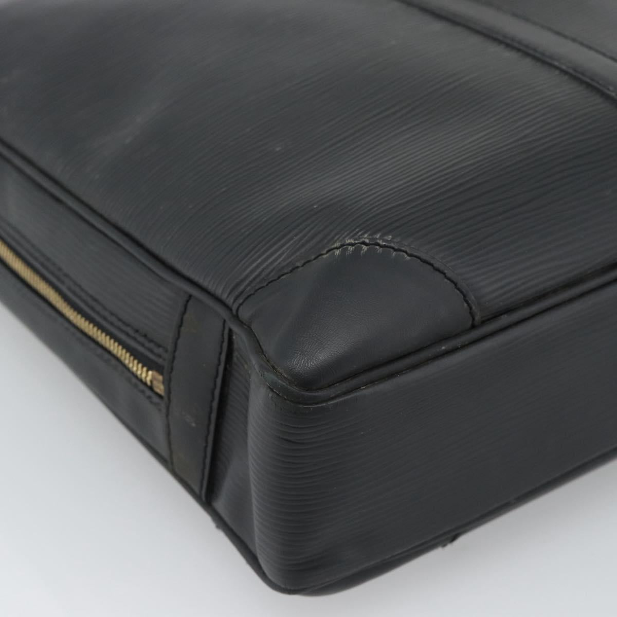 LOUIS VUITTON Epi Porte Documents Voyage Business Bag Black M54472 Auth 189171