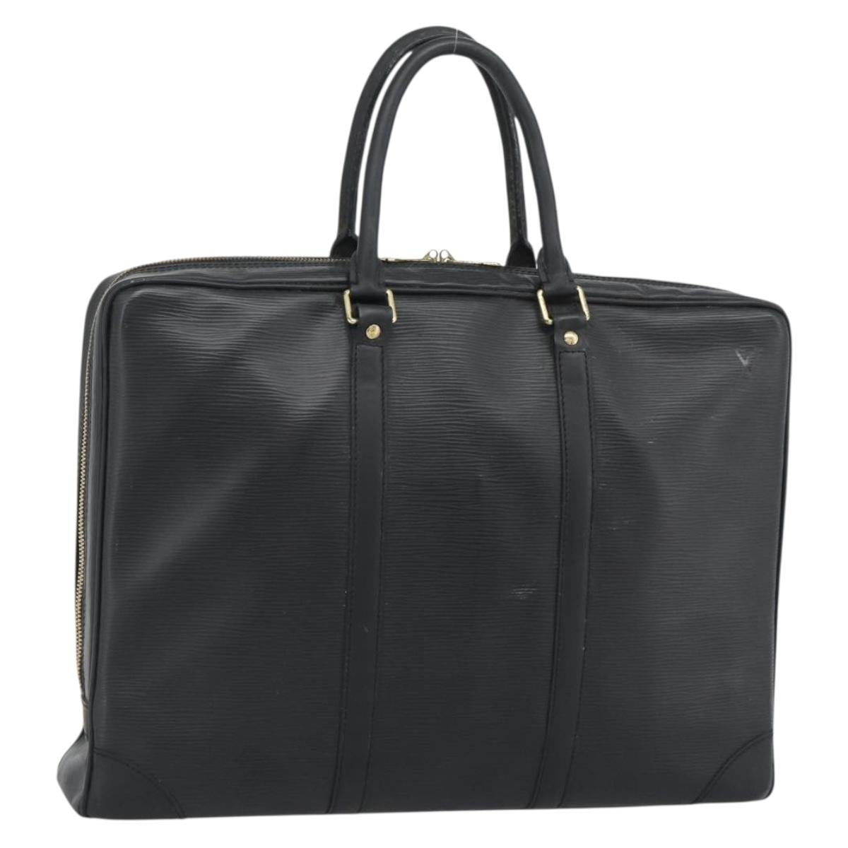 LOUIS VUITTON Epi Porte Documents Voyage Business Bag Black M54472 Auth 189171