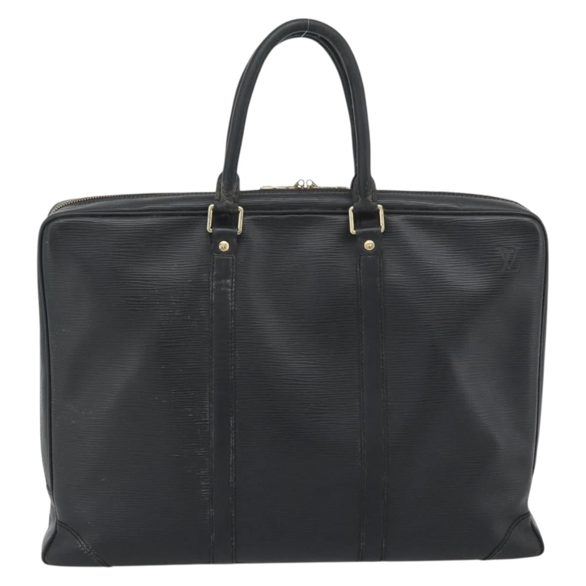 LOUIS VUITTON Epi Porte Documents Voyage Business Bag Black M54472 Auth 189171