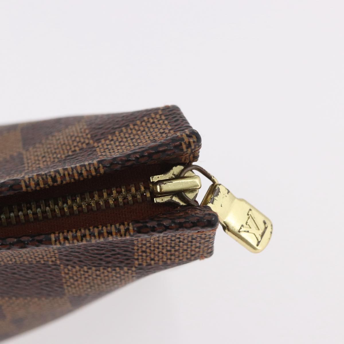 LOUIS VUITTON Damier Ebene Poche Toilette 26 Pouch N47543 LV Auth 189180
