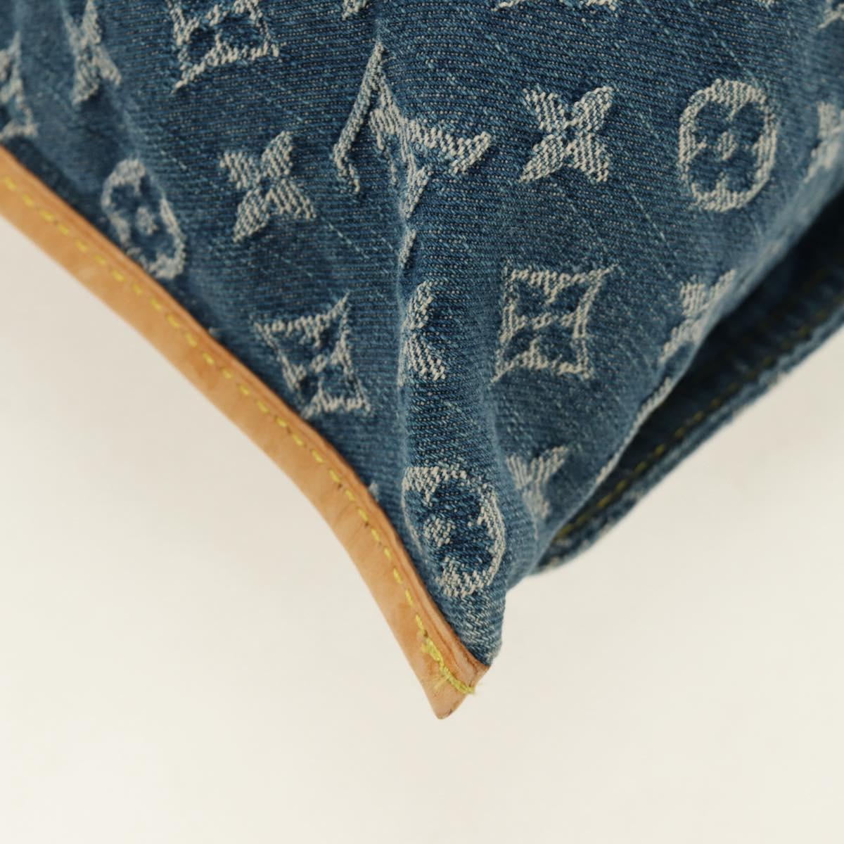 LOUIS VUITTON Monogram Denim Hand Bag Blue M95018 LV Auth 189186SAV