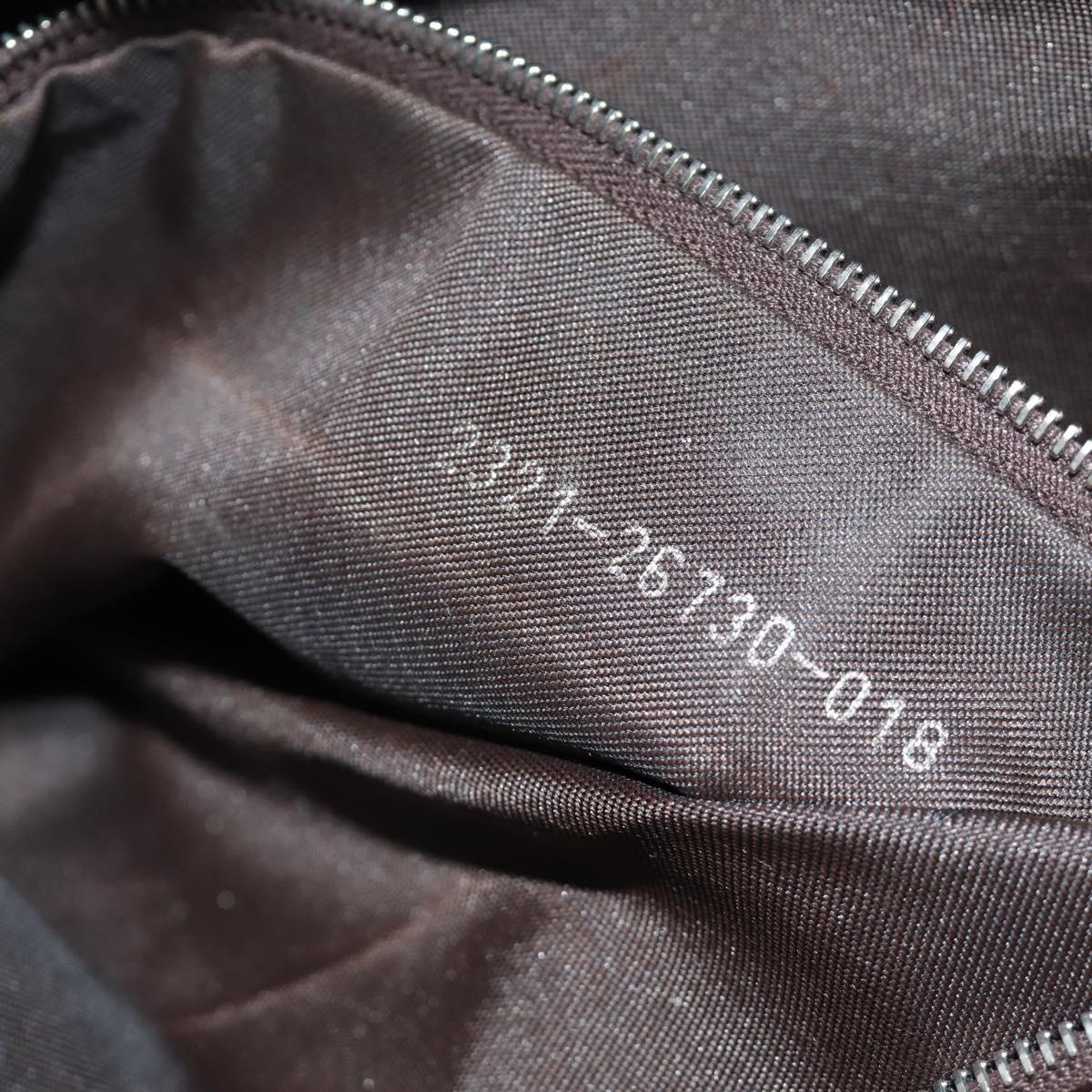 FENDI Zucca Canvas Mamma Baguette Shoulder Bag Black Brown Auth 189187V