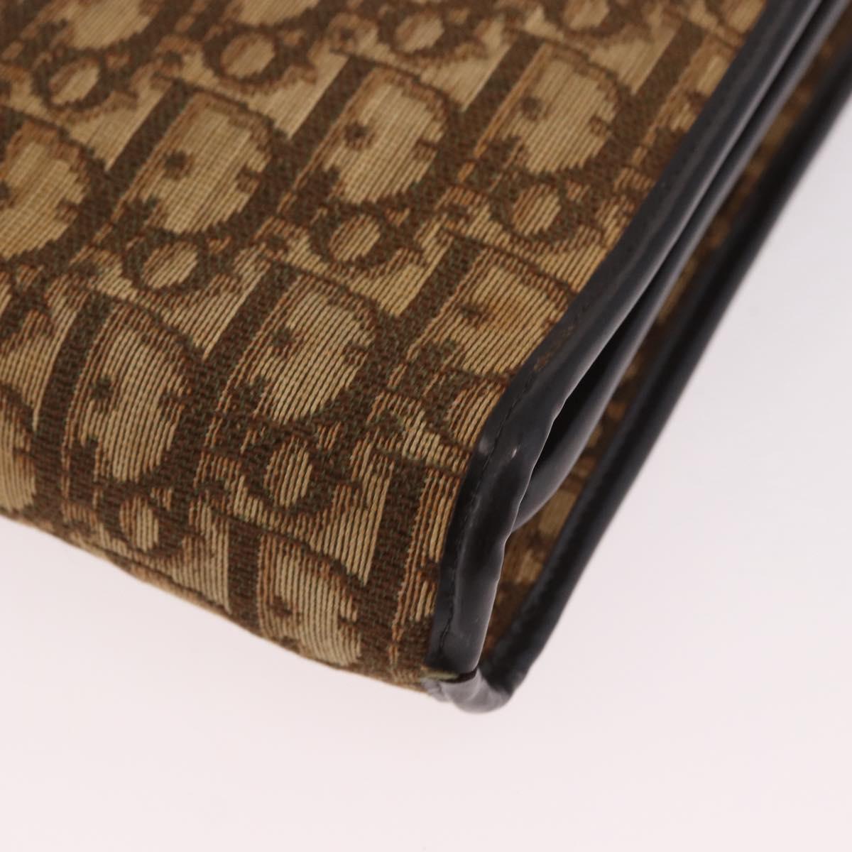 Christian Dior Trotter Hand Bag Beige Gold Auth 189192