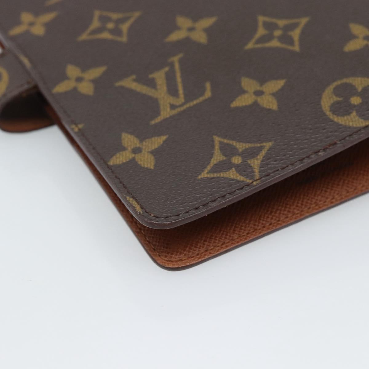 LOUIS VUITTON Monogram Agenda MM Day Planner Cover R20105 LV Auth 189210