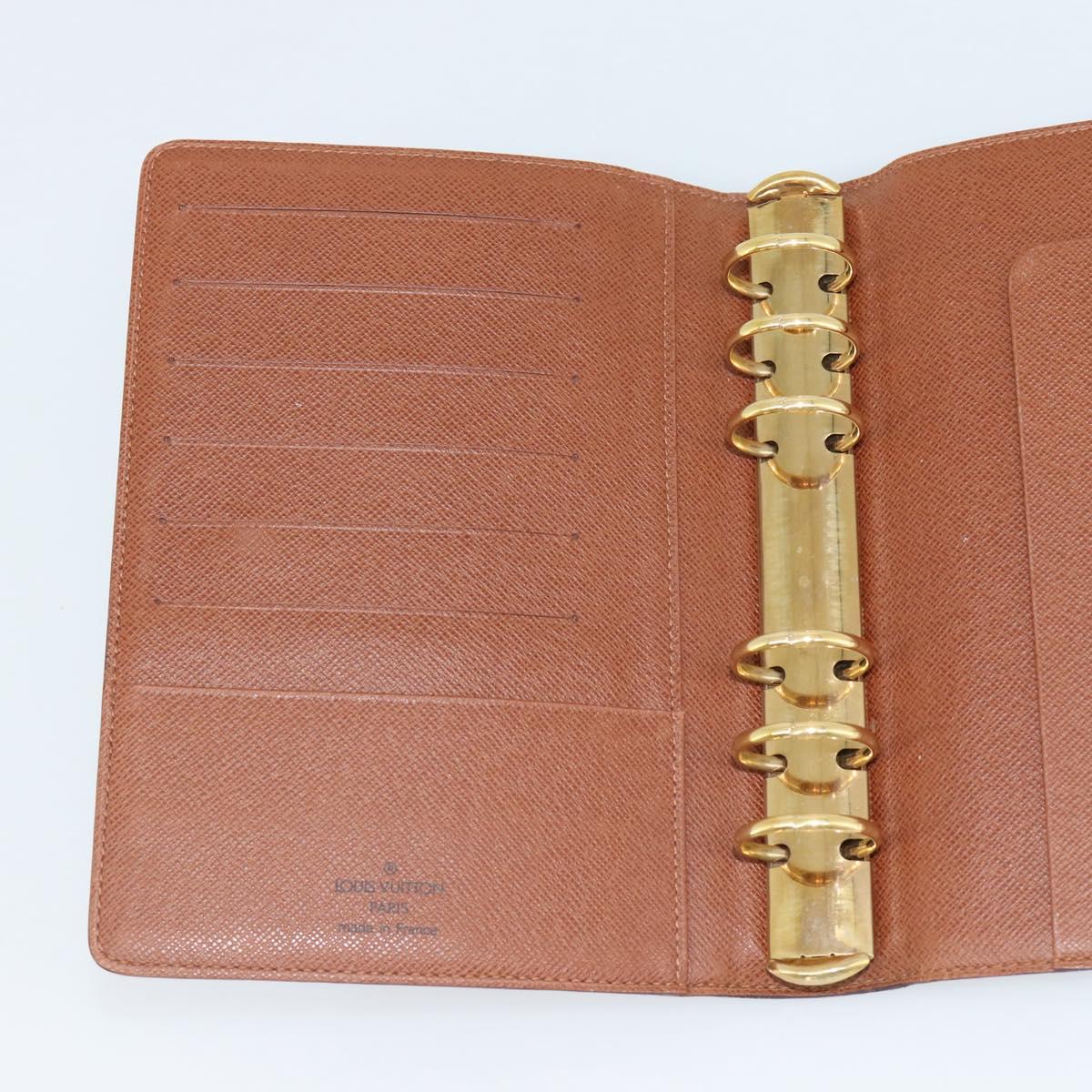 LOUIS VUITTON Monogram Agenda MM Day Planner Cover R20105 LV Auth 189210