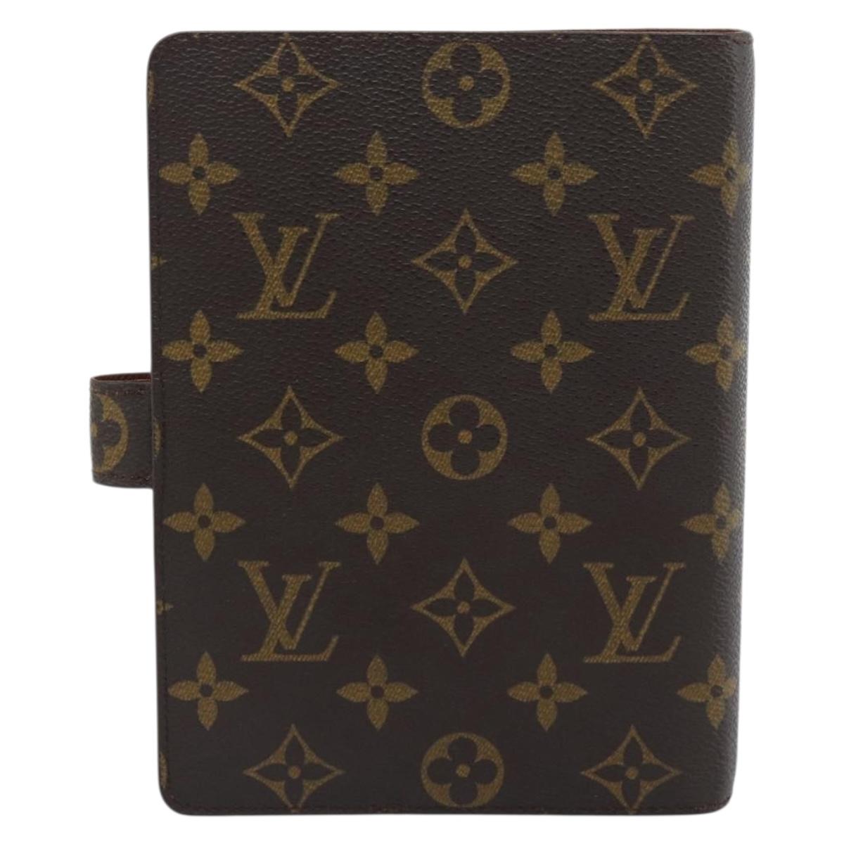 LOUIS VUITTON Monogram Agenda MM Day Planner Cover R20105 LV Auth 189210