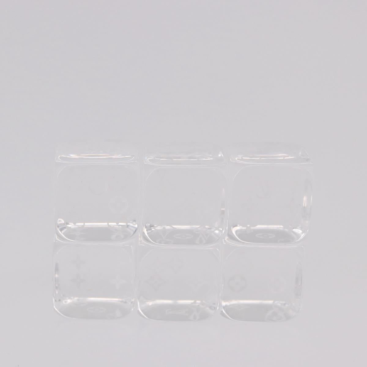 LOUIS VUITTON Domino Dice 6 Set Clear LV Auth 189211