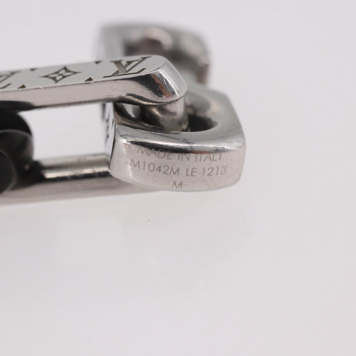 LOUIS VUITTON Chain Stone Bracelet metal Silver M1042L LV Auth 189214M