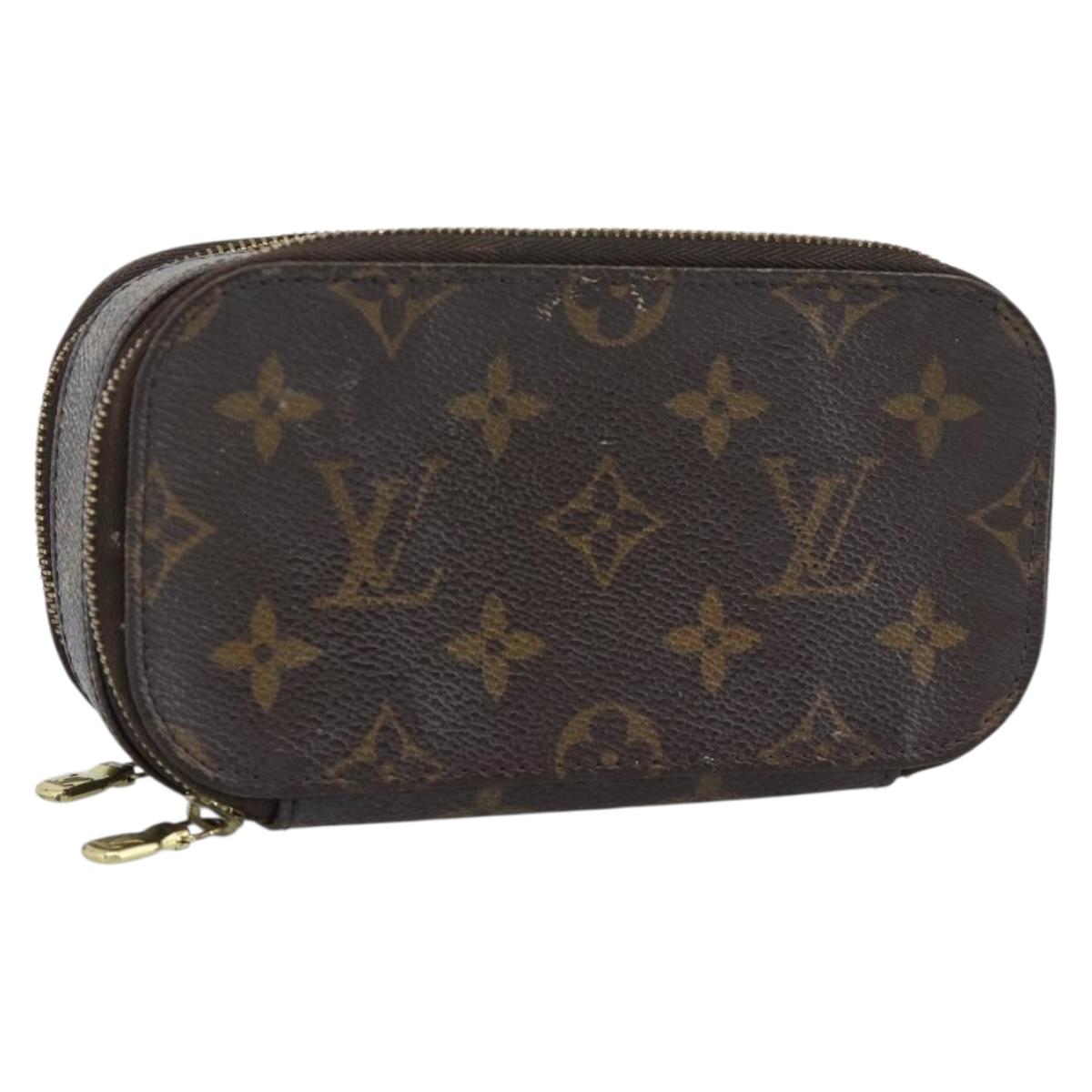 LOUIS VUITTON Monogram Trousse Brush PM Cosmetic Pouch M47510 LV Auth 189220