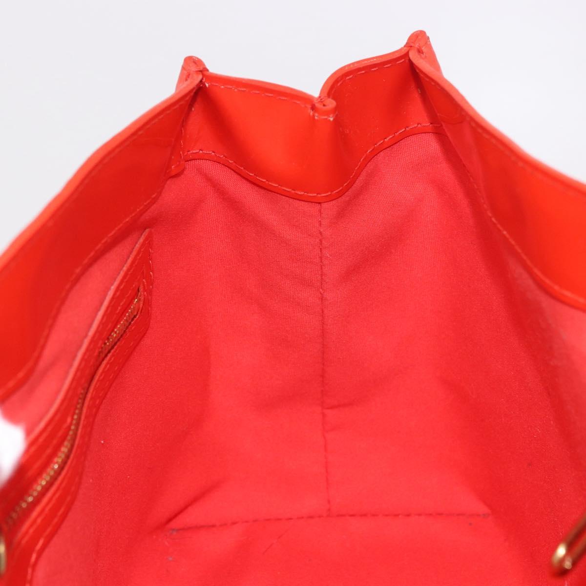 LOUIS VUITTON Vernis Bluebird Wilshire PM Bag Orenge Sunset M93644 Auth 189223