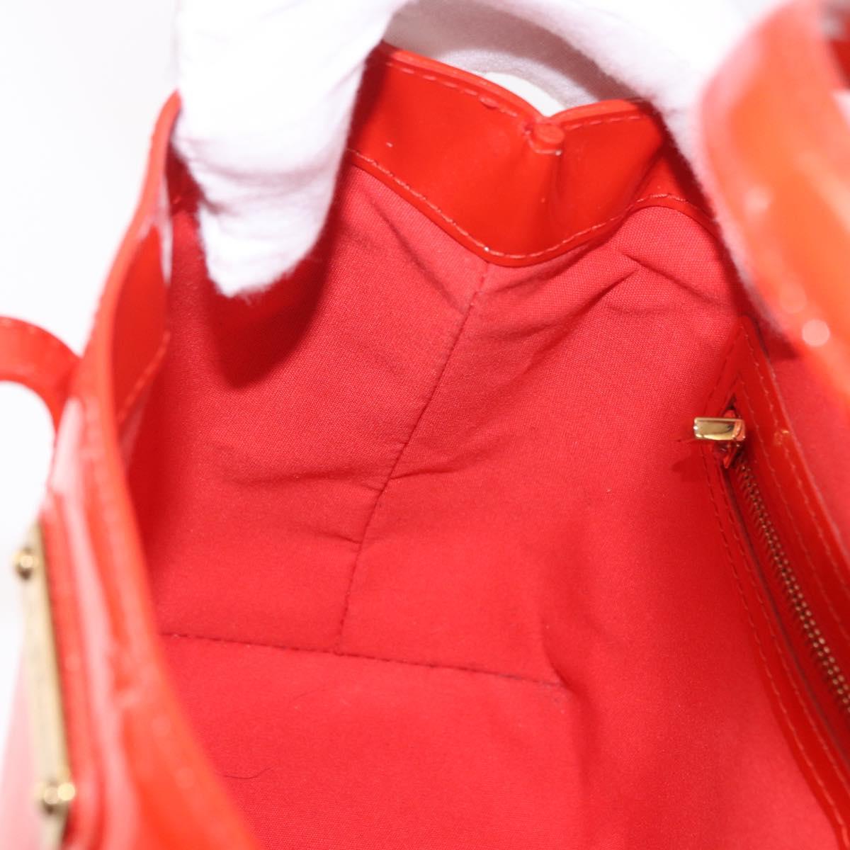 LOUIS VUITTON Vernis Bluebird Wilshire PM Bag Orenge Sunset M93644 Auth 189223