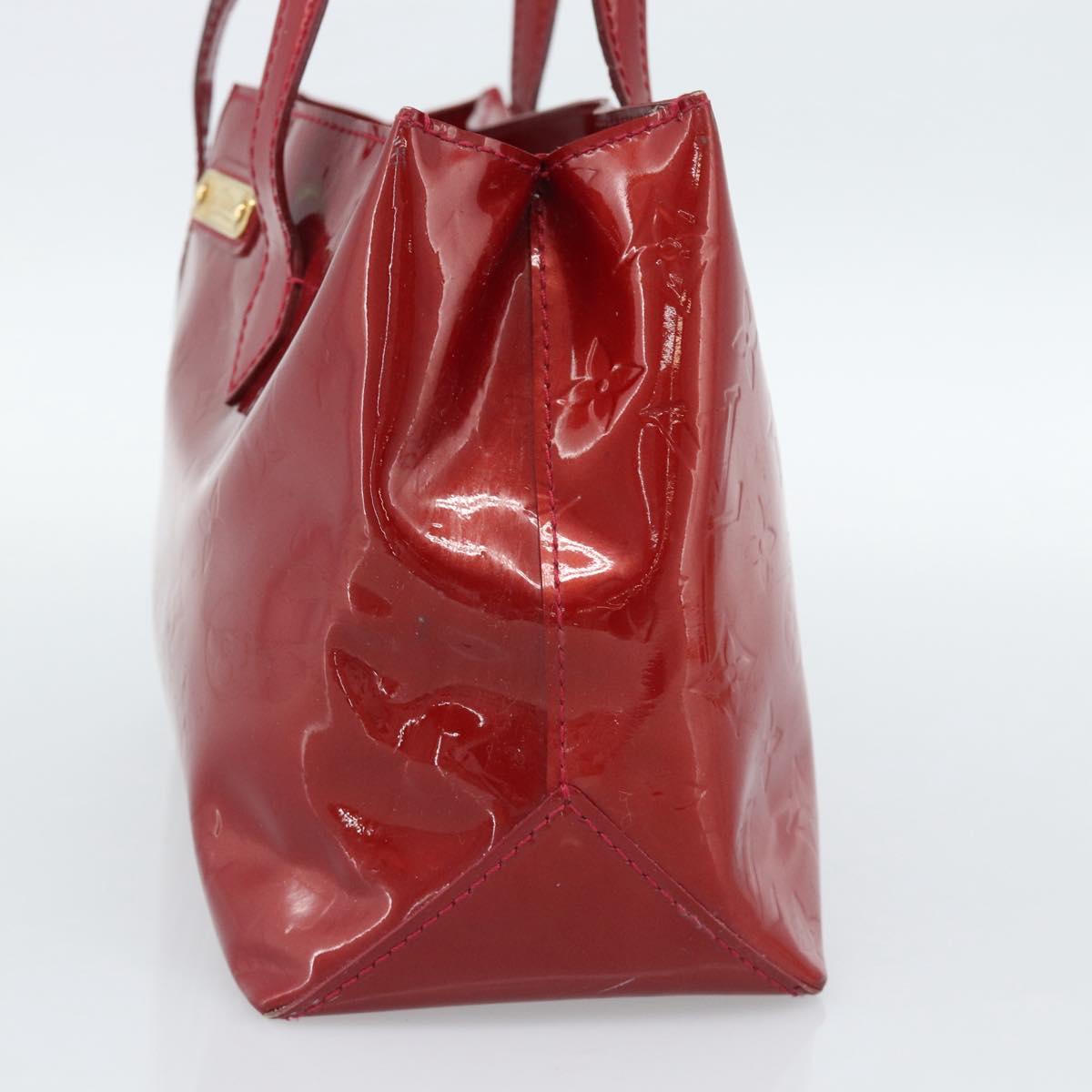 LOUIS VUITTON Monogram Vernis Wilshire PM Bag Pomme D'amour M93642 Auth 189225
