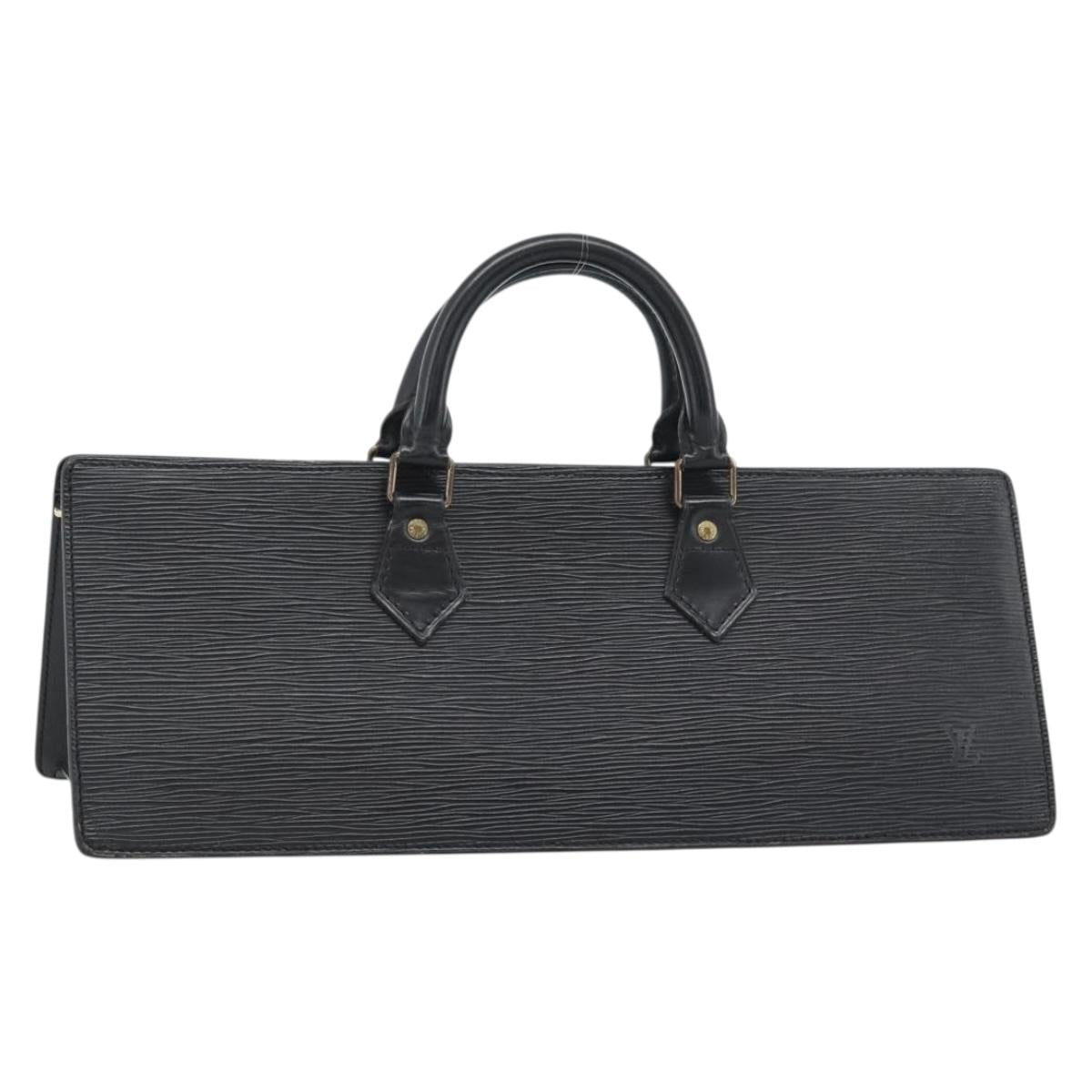 LOUIS VUITTON Epi Sac Tri-angle Hand Bag Black M52092 LV Auth 189228