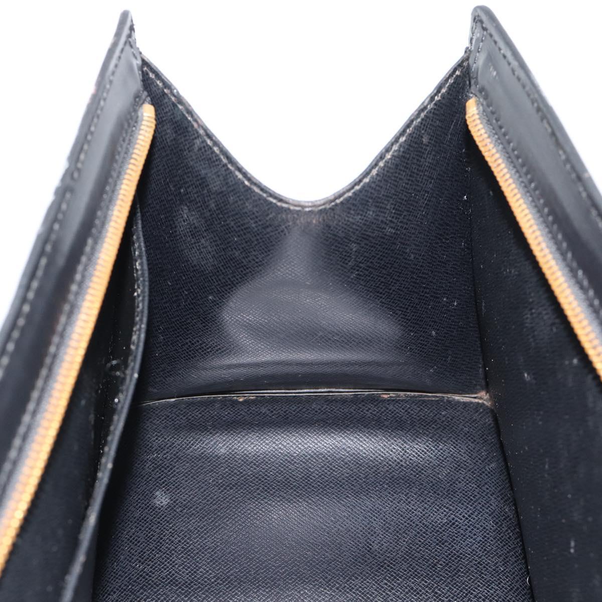 LOUIS VUITTON Epi Sac Tri-angle Hand Bag Black M52092 LV Auth 189228