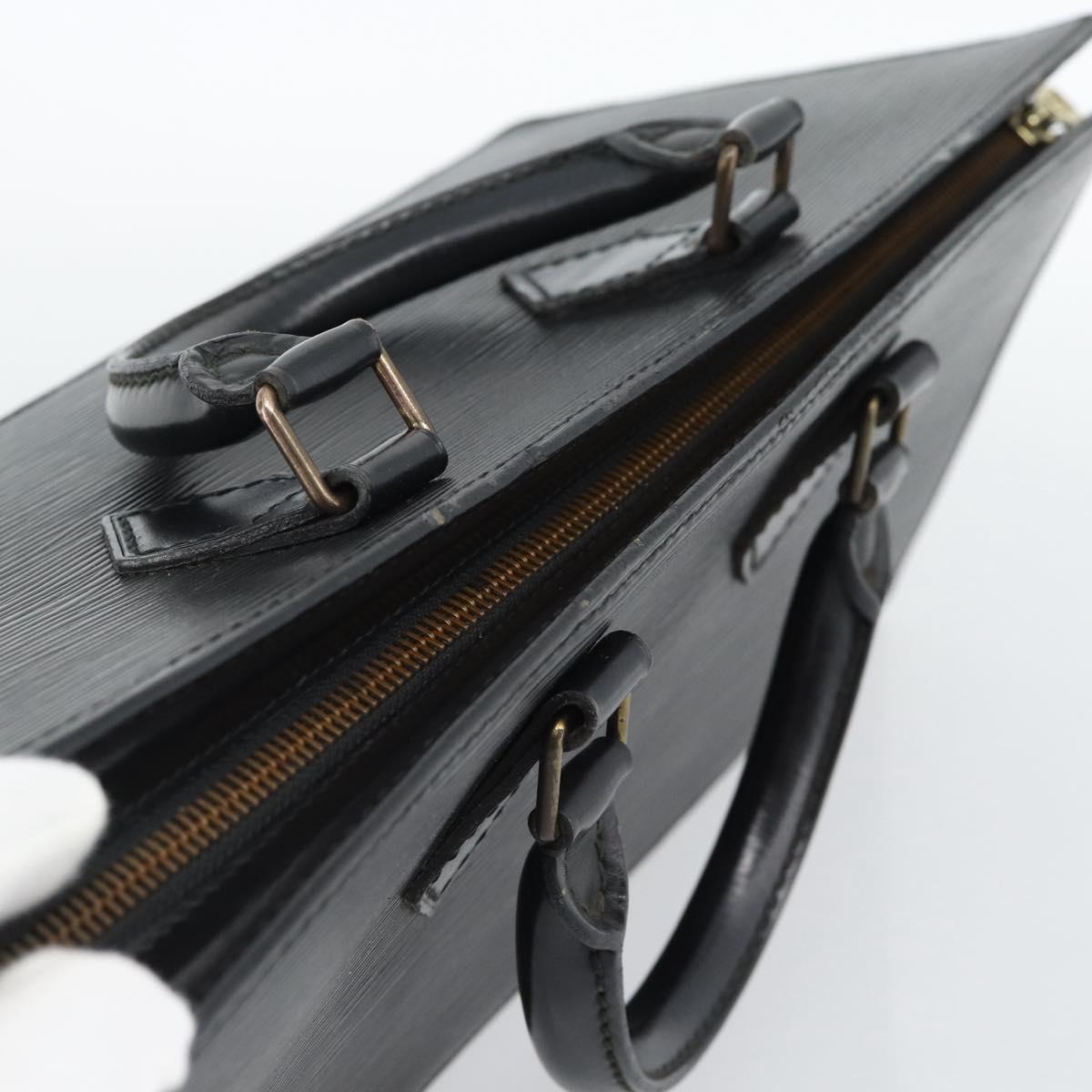 LOUIS VUITTON Epi Sac Tri-angle Hand Bag Black M52092 LV Auth 189228
