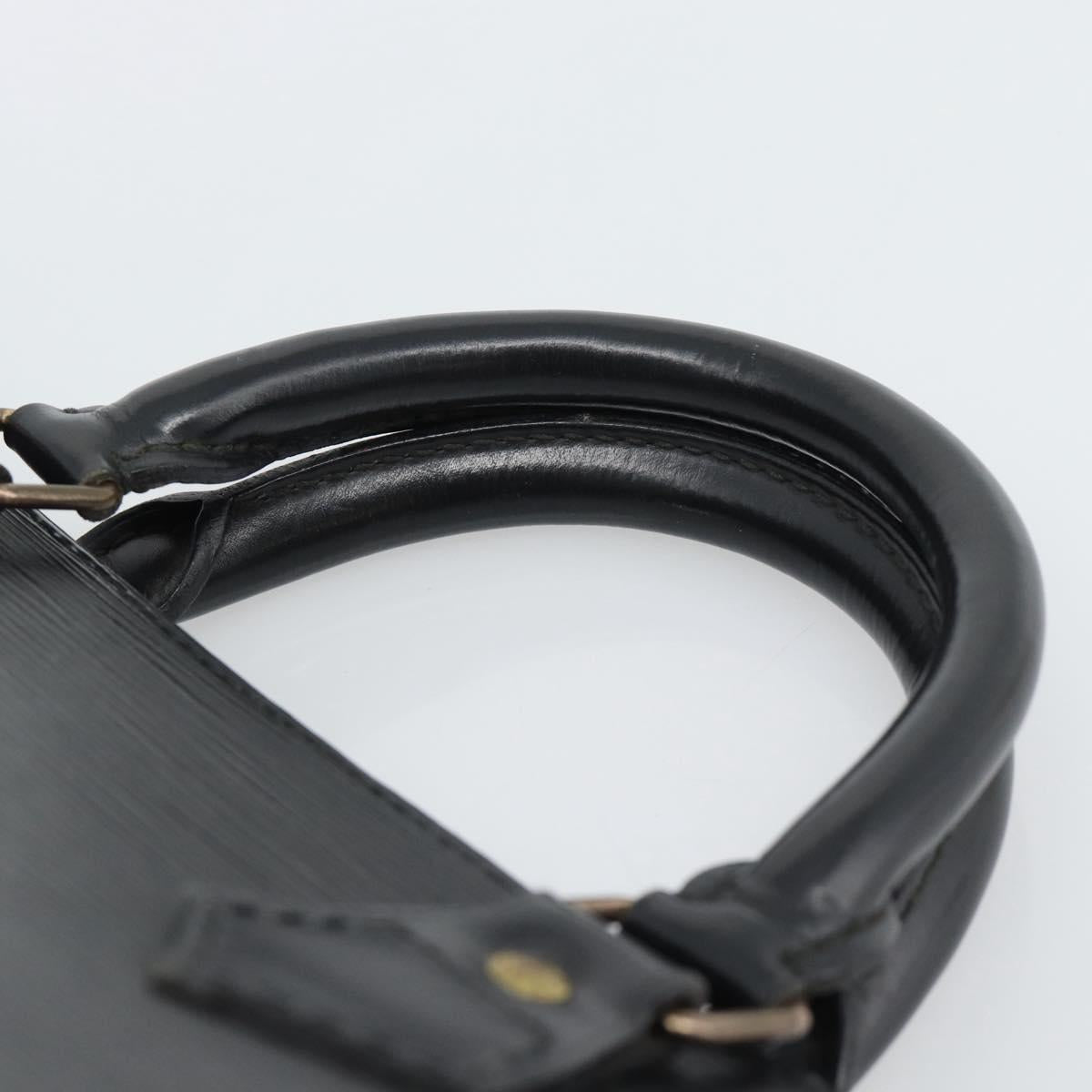 LOUIS VUITTON Epi Sac Tri-angle Hand Bag Black M52092 LV Auth 189228