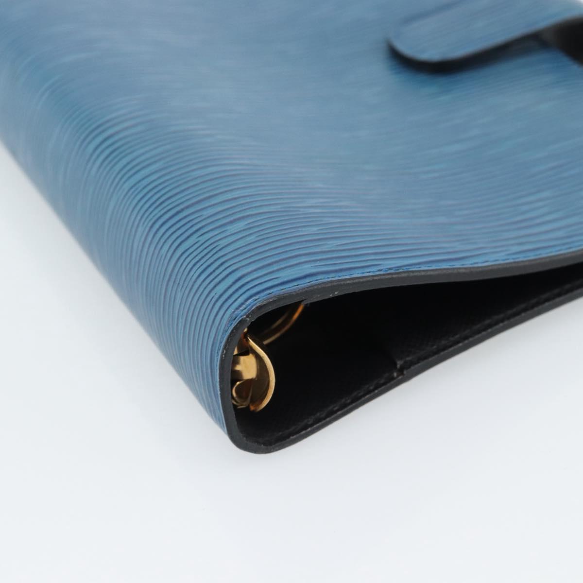 LOUIS VUITTON Epi Agenda MM Day Planner Cover Blue R20055 LV Auth 189229